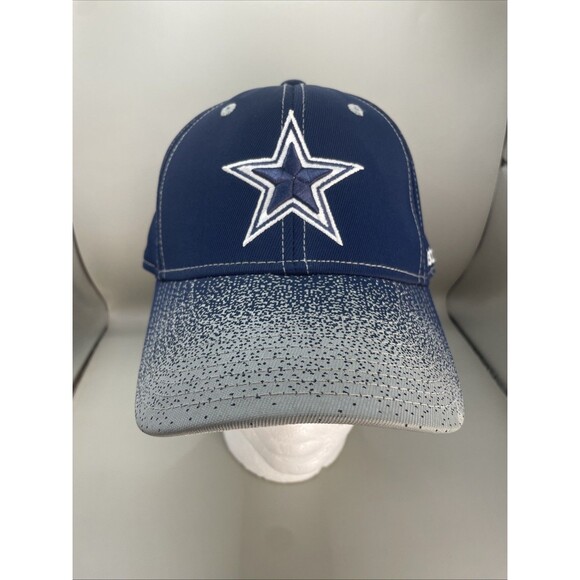 Reebok on Field Fitted Hat Dallas Cowboys Large XL Blue Gray Paint Splatter NWOT - Picture 1 of 7